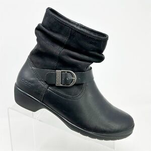 Bogs Cassie Low Women's Black Waterproof Leather Slouchy Ankle Boots Size 7